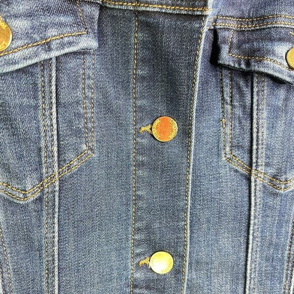 Liverpool Los‎ Angeles Classic Jean Jacket Wmns S Faded Distressed Blue Cotton - Picture 5 of 10